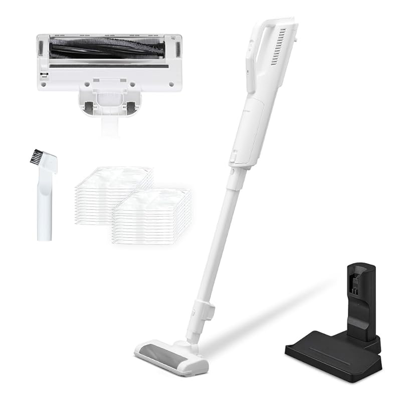 即納：【置くだけで充電】アイリスオーヤマ コードレス掃除機 紙パック式 自走式 SBD-77P-W ハンディクリーナー【紙パック2.5年分付属】【パワーヘッド搭載軽量1.6kgモデル】 14,544円