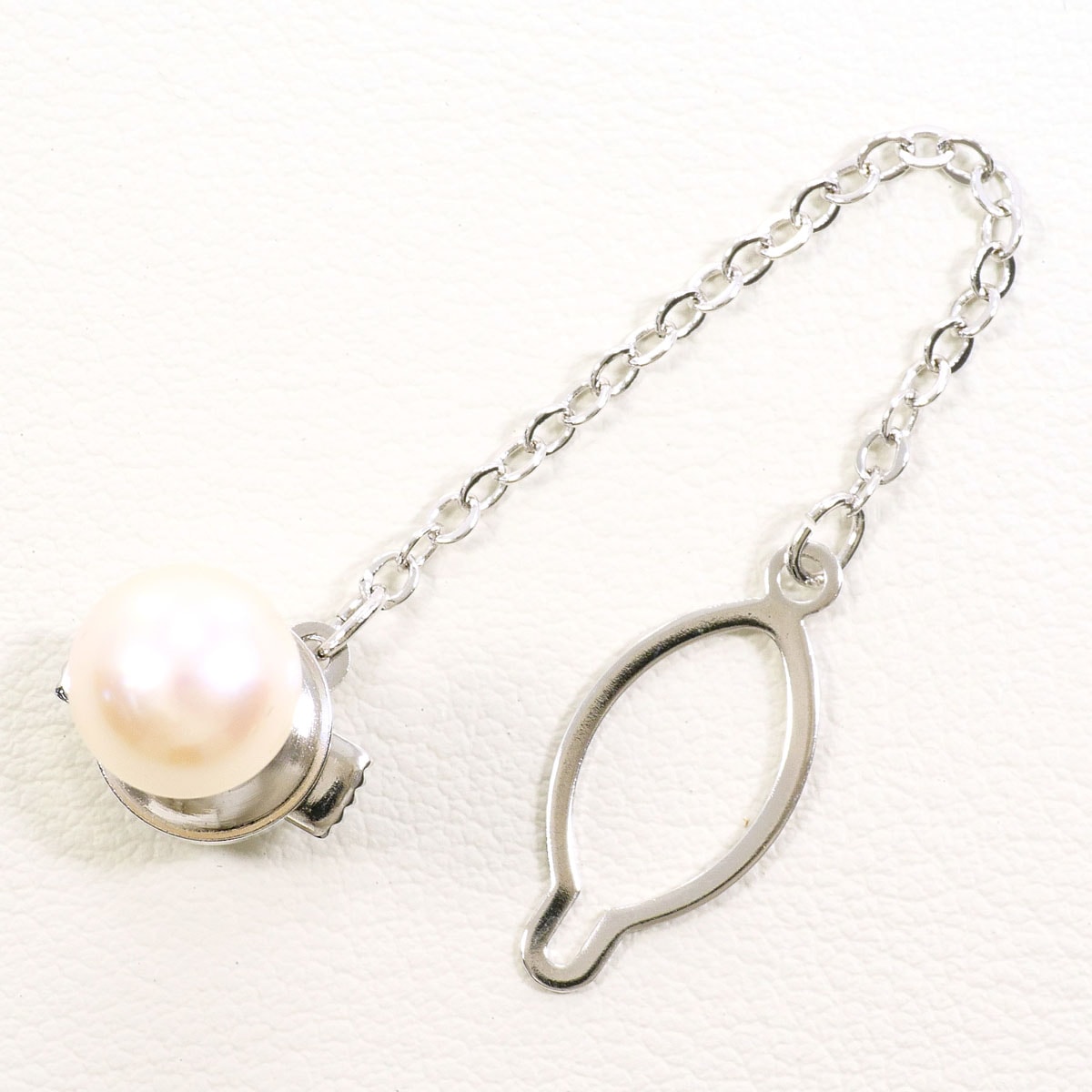 PT900 プラチナ ピンブローチ パール（真珠） 総重量約3.0g 中古