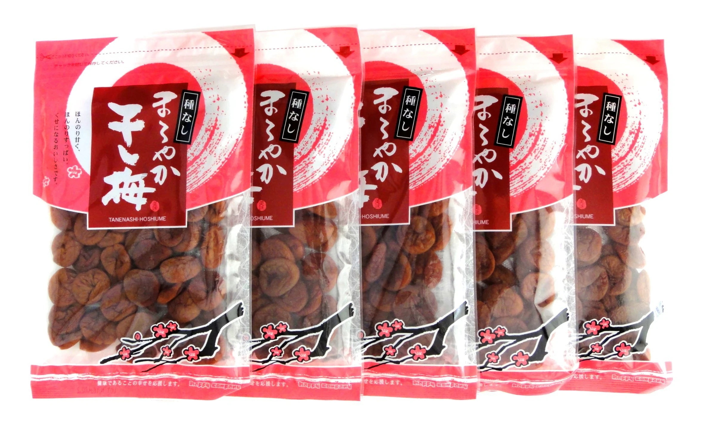 ハッピーカンパニー まろやか干し梅 バラ大 0g 5袋セット 種なし