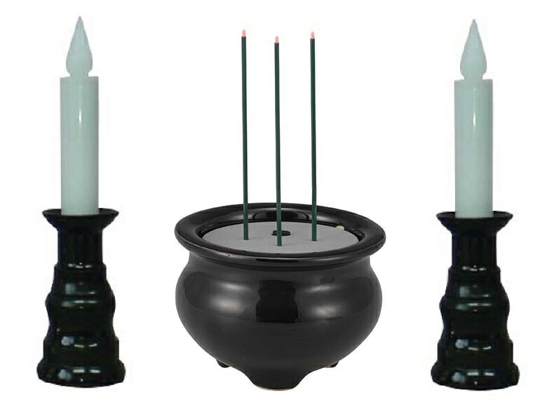 神棚や仏壇等に使う　ロウソク2本と線香の　豪華セットです　ＬＥＤ使用の為安全安心
