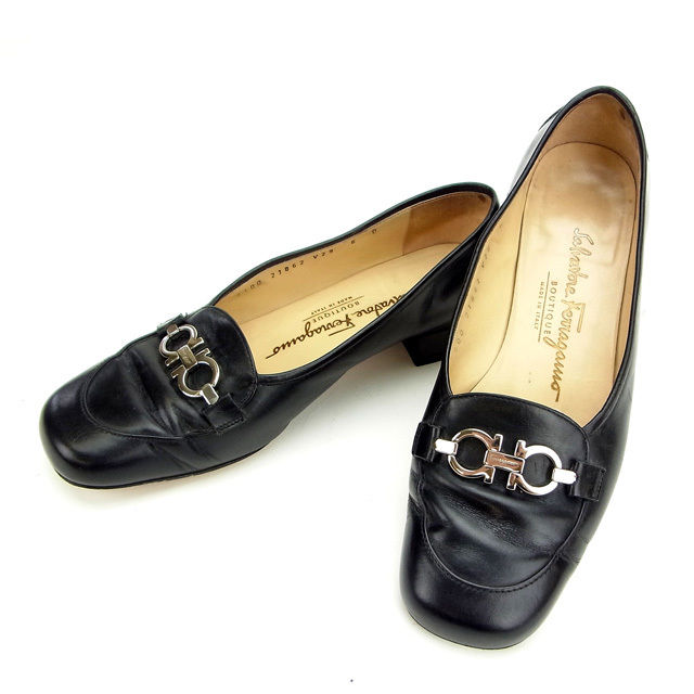 パンプス #6D ガンチーニ ブラック 中古