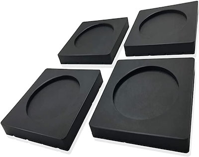 他サイト： 洗濯機用防振ゴム 4枚入り かさ上げ 振動吸収マット 振動軽減 高さ調整 底上げ 防音 揺れ防止 滑り止め 防震 st-001 6cmx6cm( ブラック)の商品画像