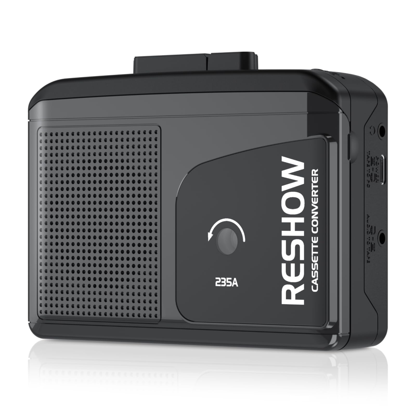 Reshow ポータブルウォークマンカセットテーププレーヤー スピーカーとヘッドホンジャック内蔵 USB CカセットからMP3コンバーター 逆録音からテープへの逆録音 デジタル変換プレーヤー フルステ