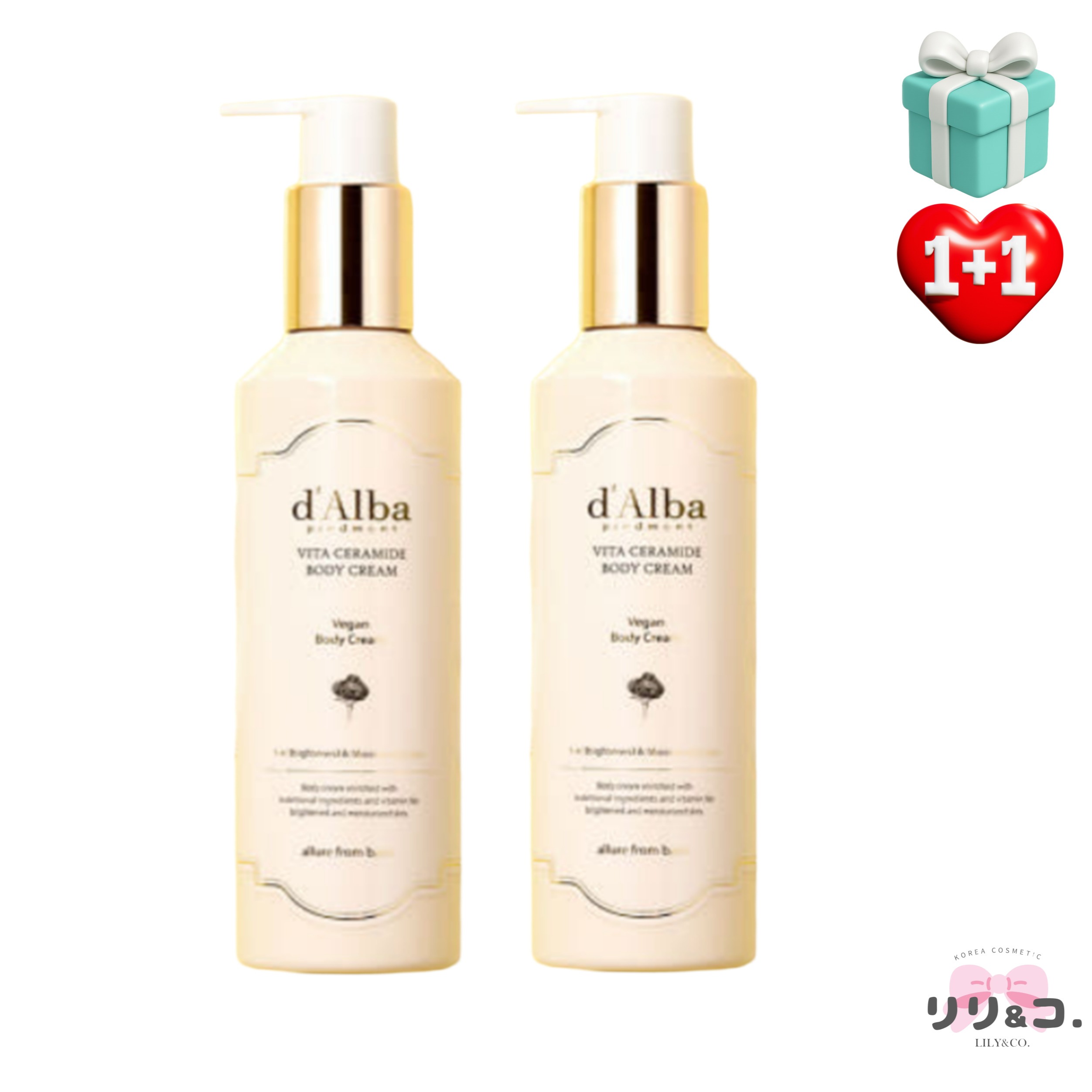 [NEW1+1企画商品] ヴィーガン ビタセラミド ボディクリーム 270ml+270ml 韓国コスメ 正規品 角質 敏感 保湿 乾燥 鎮静 角質 アトピー オリーブヤング 保湿クリーム