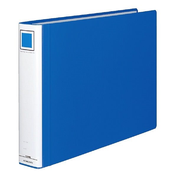 （まとめ買い）チューブファイル エコツインR E型 A3横 50ミリとじ 2穴 青 フ-RT653B [x3]