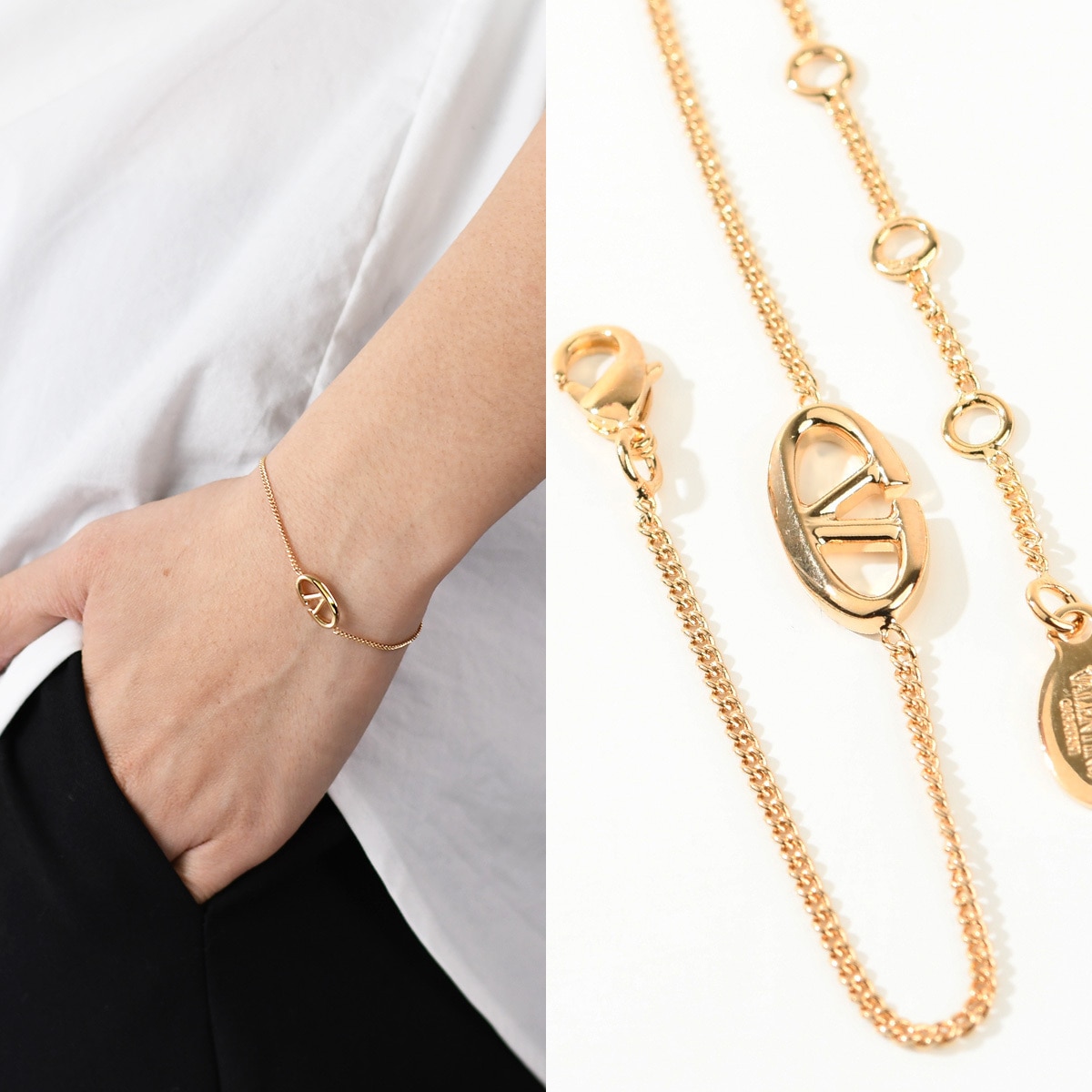 バレンチノ ブレスレット アクセサリー Vロゴ ボールドエディション メタルブレスレット J0W21MET レディース ゴールド 27,495円