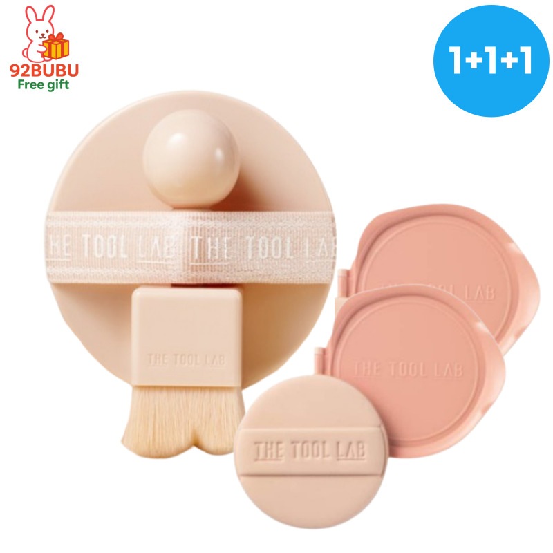 【大容量 1+1+1】スタンプスキンフィットクッショングロウ 11g 本品＆専用ブラシ+リフィル*2 セット / ファンデ/クッションファンデーション /ロングラスティング/ツヤ肌インナードライ /