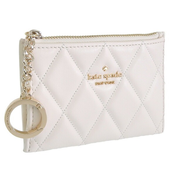 ケイトスペード カードケース レディース アウトレット コインケース 小銭入れ レザー ホワイト キャリー スモールジップ カードホルダー carey sm card hldr KG426-101 K