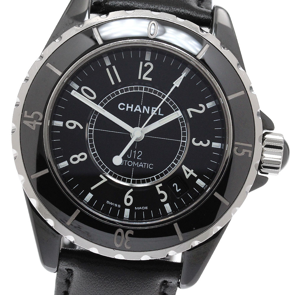 シャネル CHANEL H0685 J12 黒セラミック 38MM デイト 自動巻き メンズ 箱・保証書付き_956840【中古】