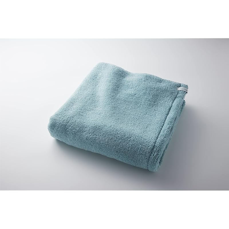 即納：sarana バスタオル 抗菌・抗ウイルス加工 消臭 清潔 アクアブルー 63x120 ふわふわ やわらかい