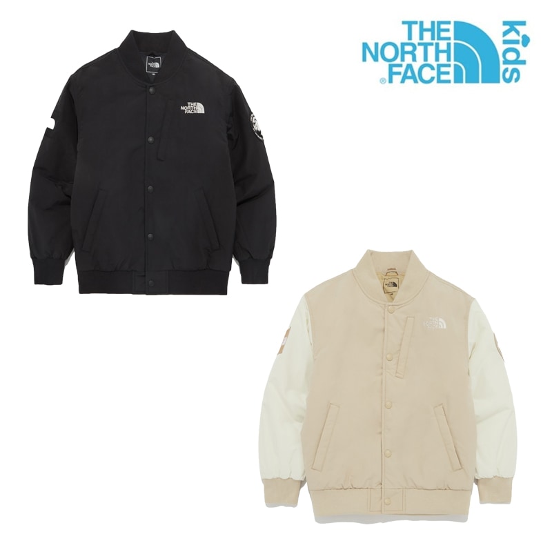 KS PLAYER VARSITY JACKET NJ3NQ55 キッズ フードなし ジャンパー ジャンバー ボンバー スタジャン MA-1 中綿 軽量 軽い 男の子 女の子 ファスナー 韓国