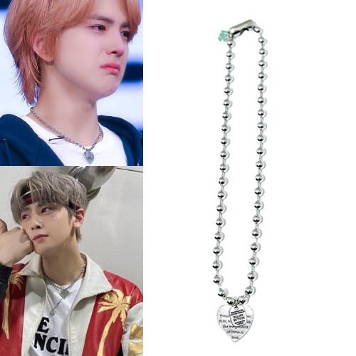 ASTRO THE BOYZ着用 niroserendipity ハートスクエアネックレス#22