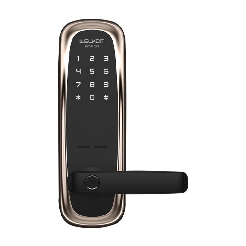 [SOLITY] WELKOM Grip On パスワード + 指紋認識 無打孔 スマートドアロック