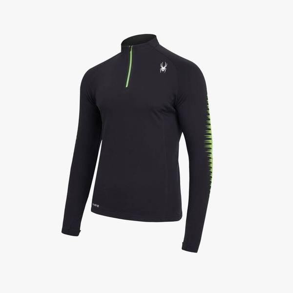 男性用スリーブパターンランニングハーフジップアップTシャツ SPGFCNRL232MBLK 710102