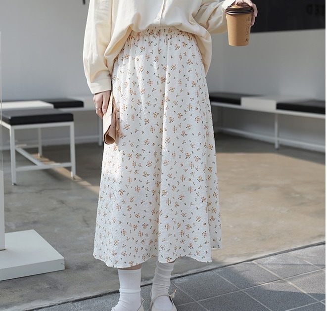 可愛い スカート フレアスカート ロング丈 Aライン ウエストゴム 伸縮性 かわいい 大人可愛い シンプル カジュアル 大人 おしゃれ 大人可愛い こなれ感 ラフ メンズライク キュート ガーリー