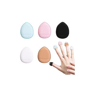 【即納】サムコス クッションファンデ パフ スポンジ 化粧パフ 5色5個セットメイクパフ 3層構造 多機能 メイク用パフ 乾湿両用 （5個入）
