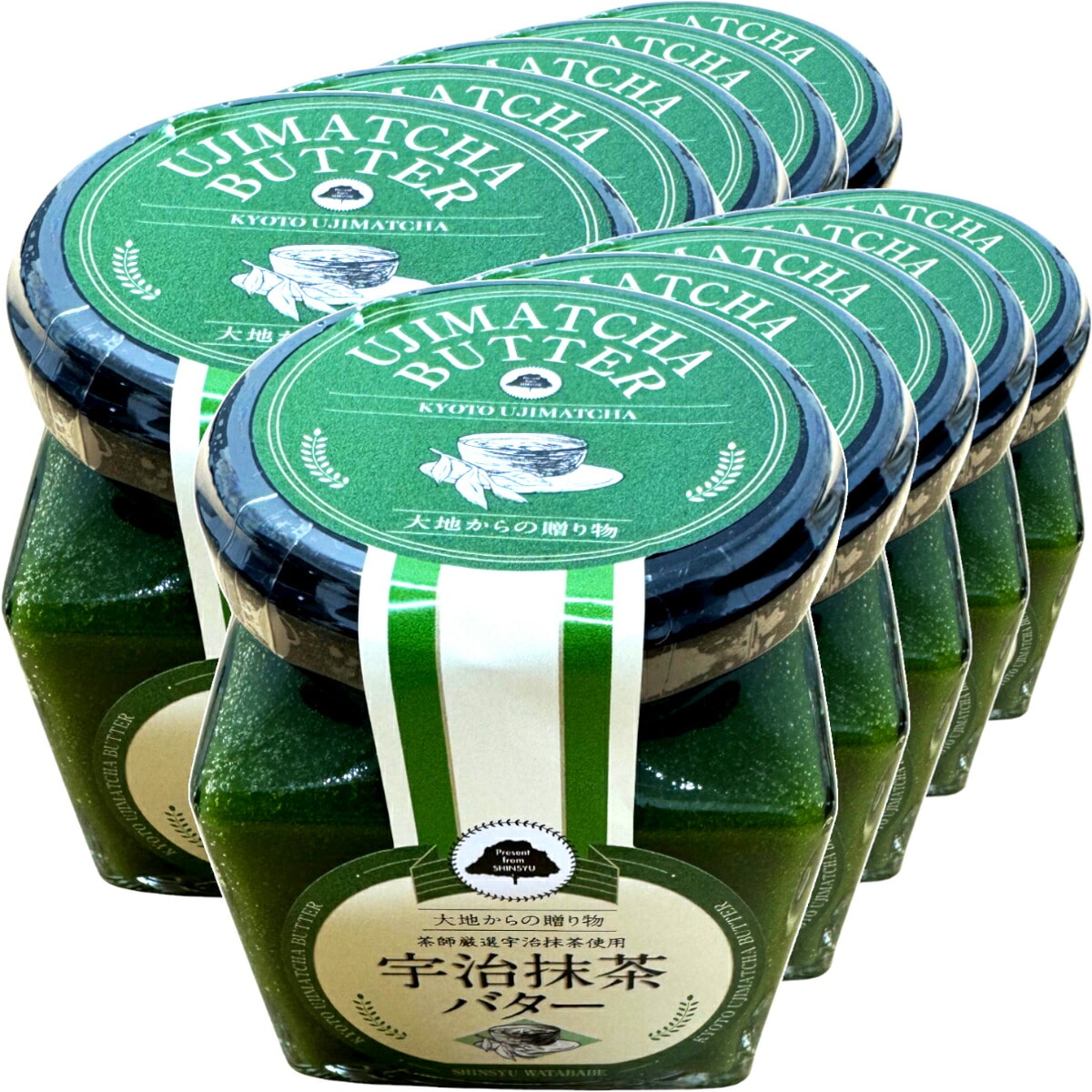 宇治抹茶バター UJI-MATCHA-BUTTER 145g×10個セット 送料無料 抹茶スプレッド 緑茶 ダイエット ギフト プレゼント 父の日 御中元 プチギフト お茶 内祝い 2026