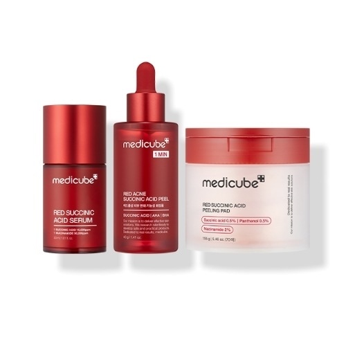 レッドソクシニック3点セット(レッドアクネ ソクシニック アシード フィル 40g+レッド ソクシニック アシード 跡 セラム 2.0 30ml+レッド ソクシニック アシード ピーリングパッド)
