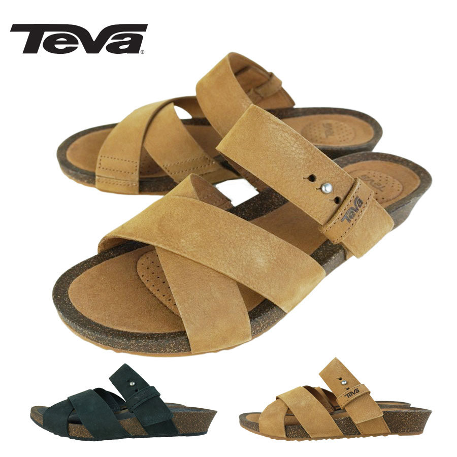 TEVA テバ1106861 MAHONIA SLIDEウィメンズ マホニア スライドBLACK(ブラック)CHIPMUNK(ベージュ）ブラウン 黒 茶 キャメ 7,430円