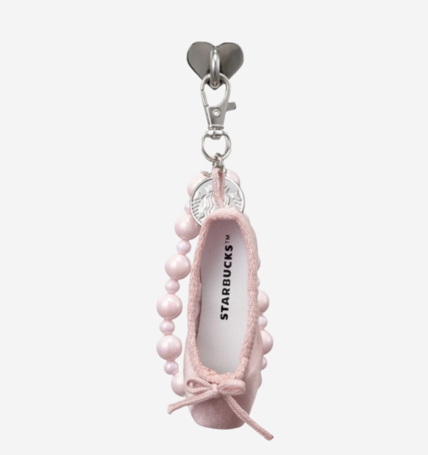 【STARBUCKS】 Starbucks Pink Shoe Deco KeyChain