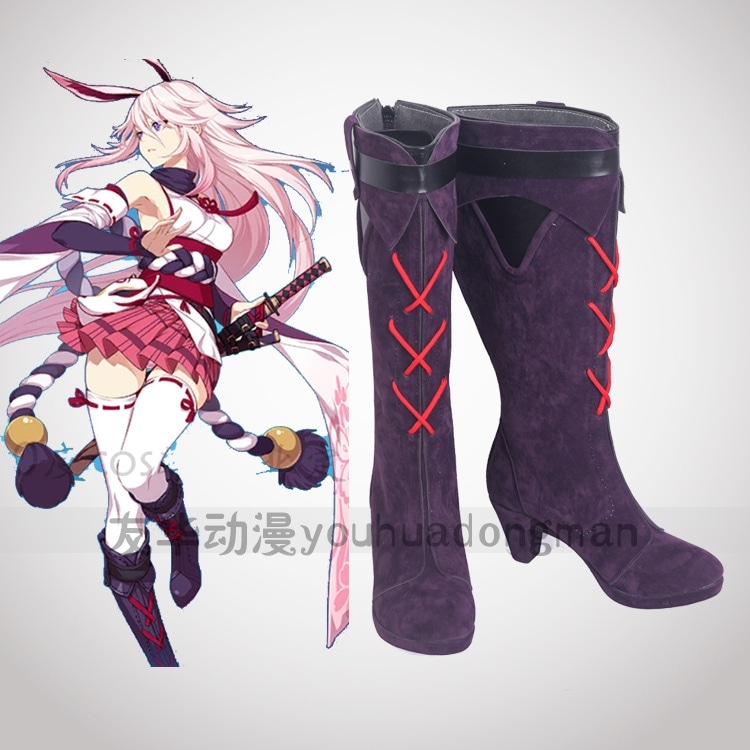 【ハッピーハロウィン】本懐学園3 八重桜 反神巫女 COS 靴 COSPLAY 靴