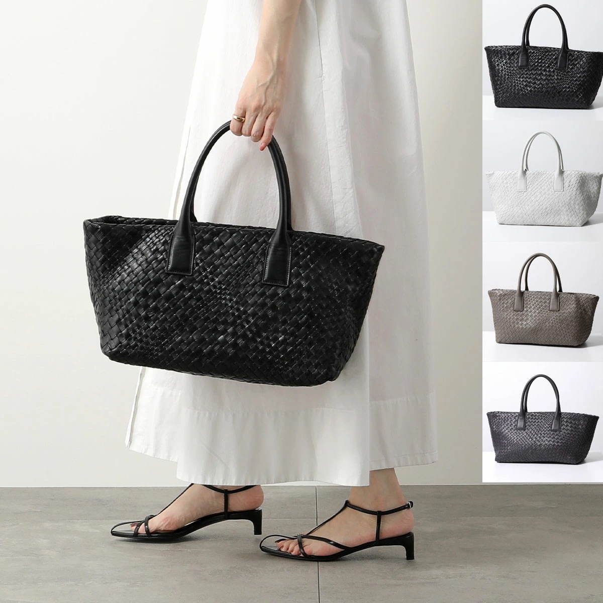 FALORNI ファロルニ トートバッグ F1863 レディース メンズ イタリア製 イントレチャート メッシュ編み レザー 鞄 カラー4色