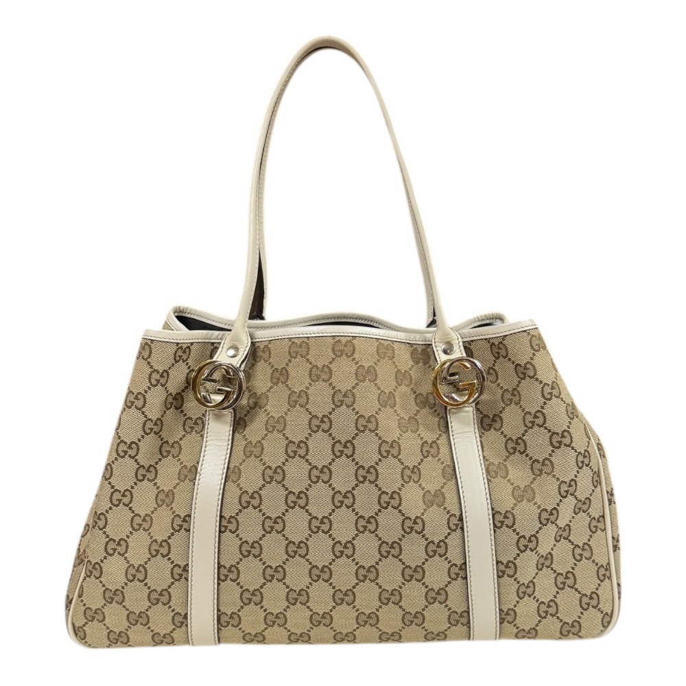 グッチ GGツインズ GGキャンバス トートバッグ GGキャンバス 232957 ベージュ GUCCI 中古