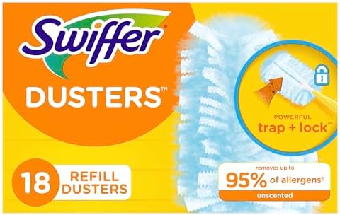 (18 Count) - Swiffer 180 Dusters, Multi Surface Refills, Unscented Scent, 18 Count