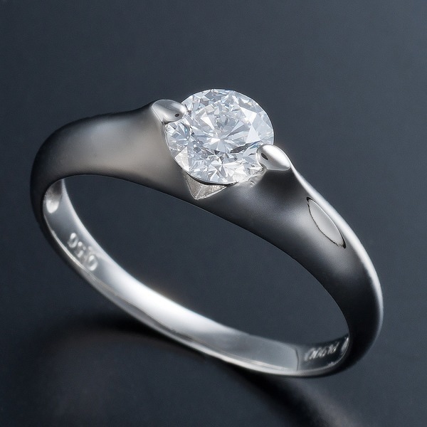 プラチナPt900 0.5ct DカラーIFクラスEXカットダイヤリング 指輪（GIA鑑定書付き） 17号