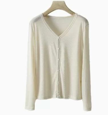 カーディガン 袖あり 長袖 Vネック ボタン 薄手 大人可愛い きれいめ シンプル カジュアル 大人 大人女子 ラフ スポーティー ルーズ 無地 春 夏 快適 涼しげ レディース 女性用 お出かけ 公