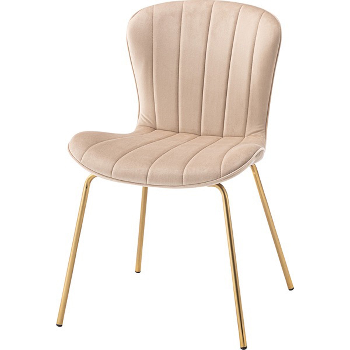 チェア イス 椅子 いす 背もたれ 肘掛けなし アームレス シンプル かわいい 淡色 パステル おしゃれ アンティーク ゴールド ベロア ガーリー リビング 洋室 シンプル アイボリー 白 ホワイト