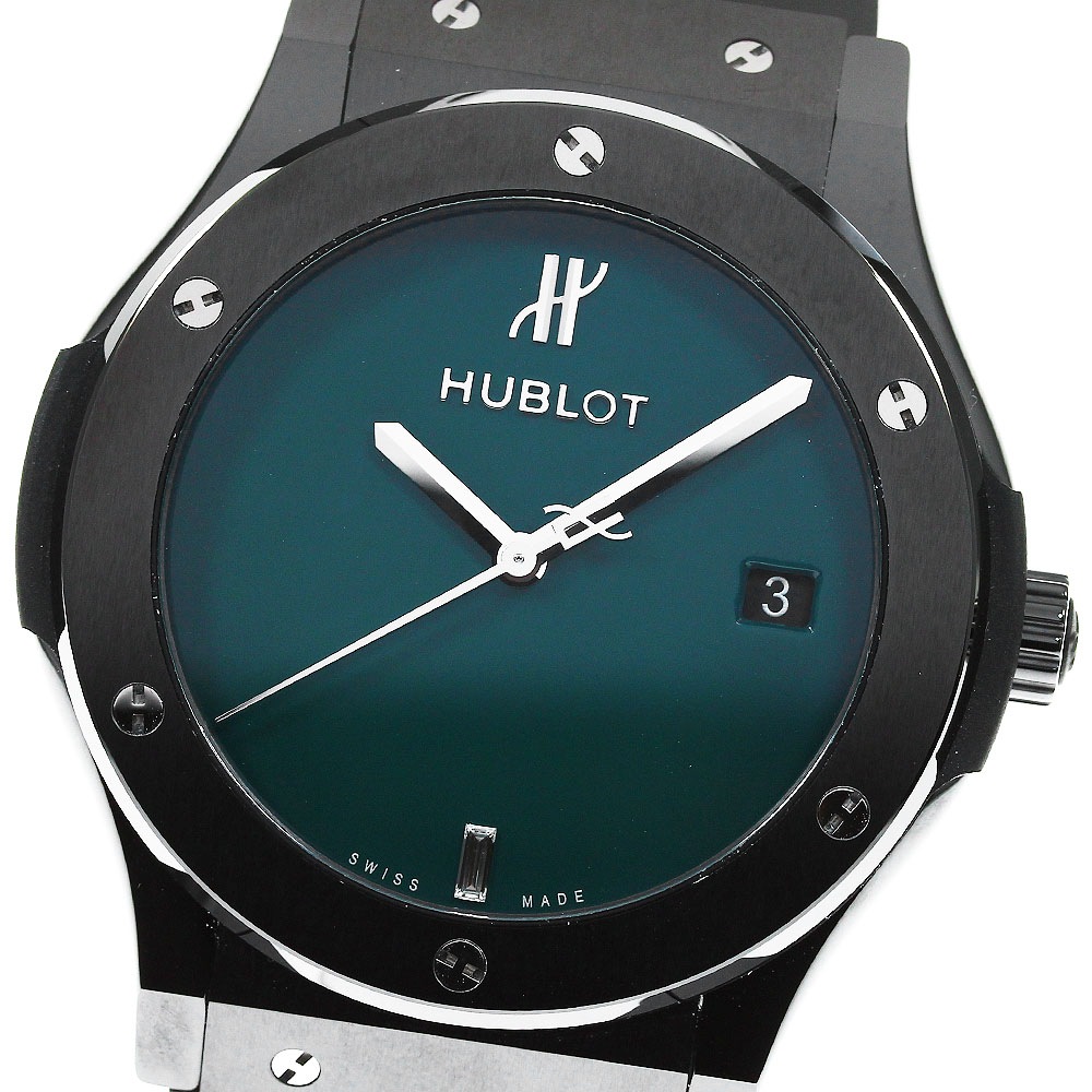 ウブロ HUBLOT 511.CM.5270.RX.MYOS クラシックフュージョン ブラックセラミック 自動巻き メンズ 極美品 箱・保証書付き_819743【中古】