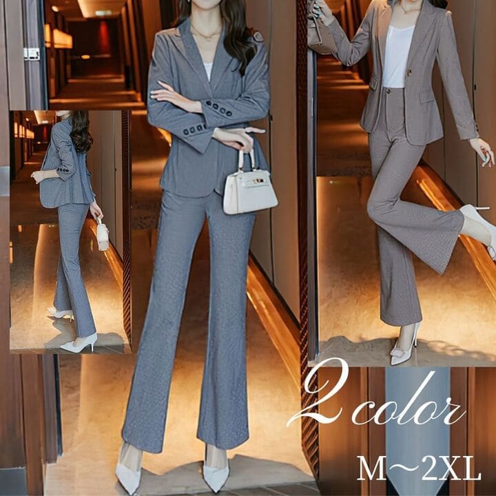 早い者勝ち！ 【目玉商品～超人気】セットアップ レディース パンツ スーツ ビジネス 卒業式 入学式 フォーマル カジュアル 13735