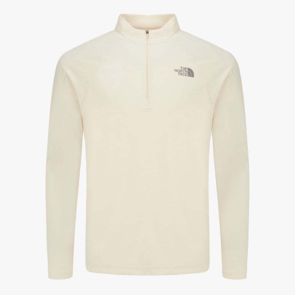 ザノースフェイス NT7LR01B メンズアセンドロングスリーブジップTシャツ_クリームベージュ