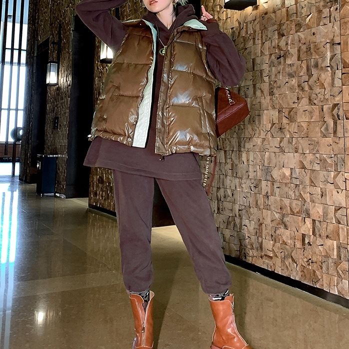 トップス ボトムス パンツ アウター セットアップ パーカー ベスト 長袖 フード付き 上下セット