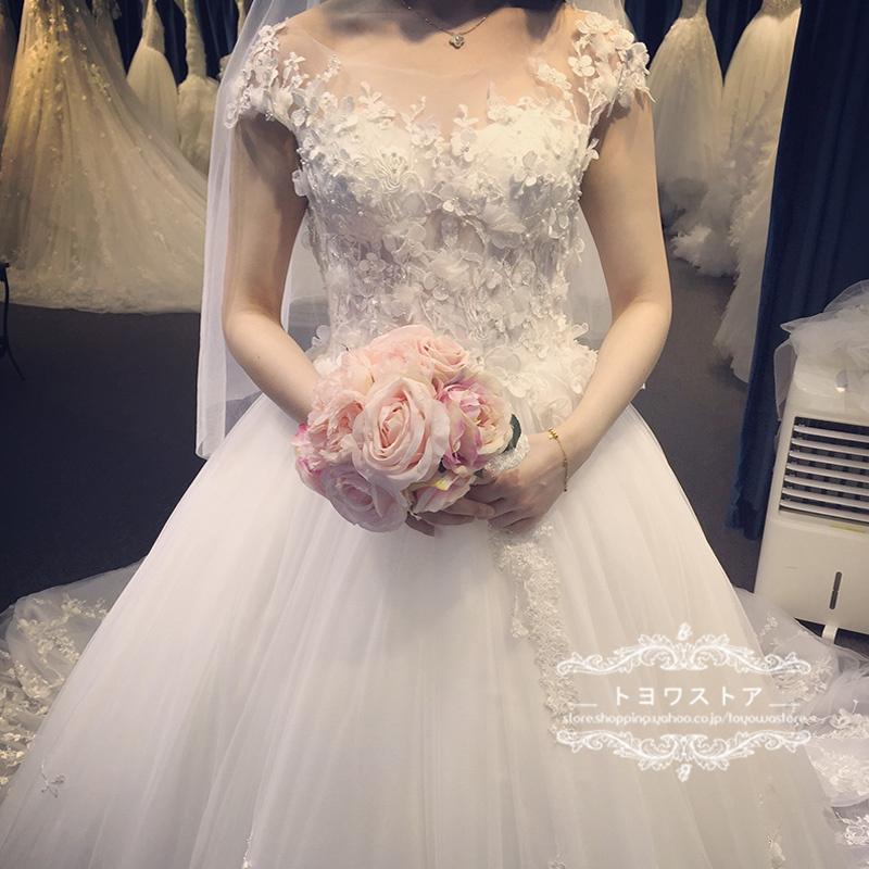大人気品ウェディングドレスAライン安いウエディングドレス二次会花嫁パーティードレス披露宴ブライダル結婚式ロングドレス姫様前撮り