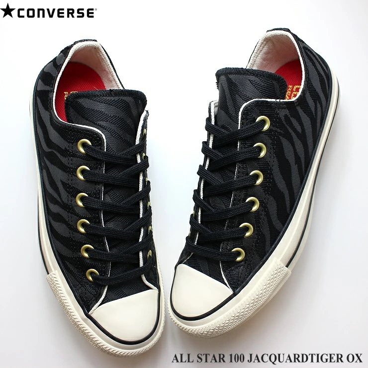 オールスター 100 ジャカードタイガー OX ブラック CONVERSE ALL STAR 100