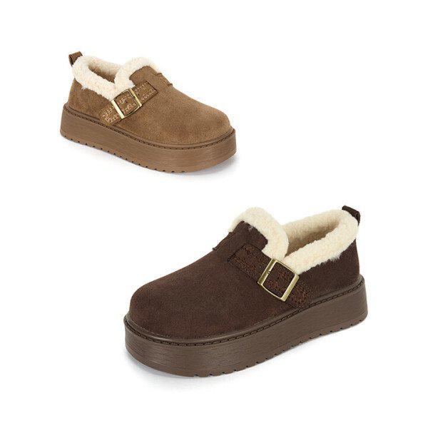 ヨファ ヒュイ ファー バックル ローファー 2色