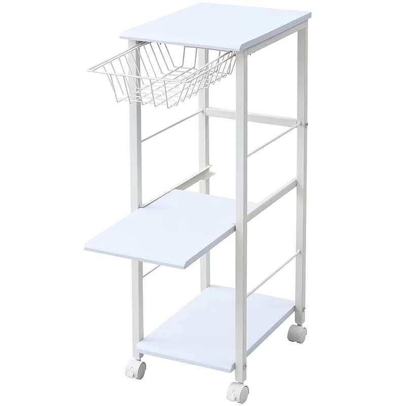 【即納】山善(YAMAZEN) スリム キッチンストッカー 幅30×奥行42cm ホワイト KPB-2942(WH)