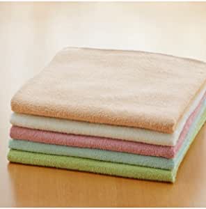 魅力的な [nissen(ニッセン)] 綿 綿100% 乾きやすい 超薄手 薄手 5枚組 セット バスタオル キッチンクロス