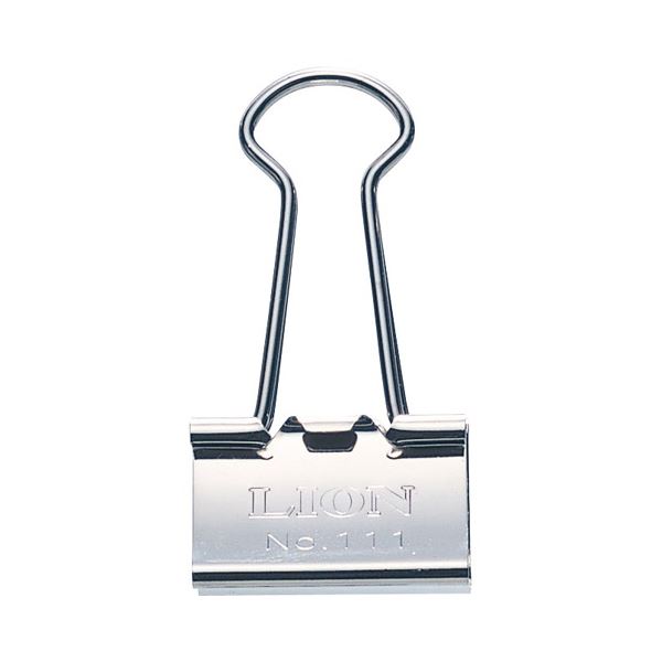 (まとめ) ライオン事務器 バインダークリップニッケルメッキ 中 口幅25mm No.111N 1箱（10個） (×30セット) 12,811円