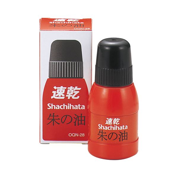 シヤチハタ 速乾シヤチハタ朱の油 28ml OQN-28 1個 (×10セット)