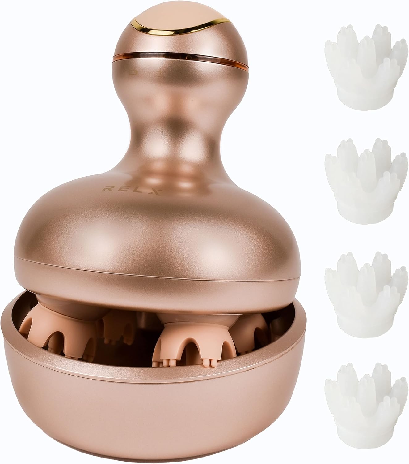 (熟練ヘッドスパニスト監修) RELX ヘッドスパ 電動頭皮ブラシ (日本企業企画) ギフト IPX7防水 スカルプケア 3D振動 リラクゼーション器 美容家電 コードレス ギフト プレゼント