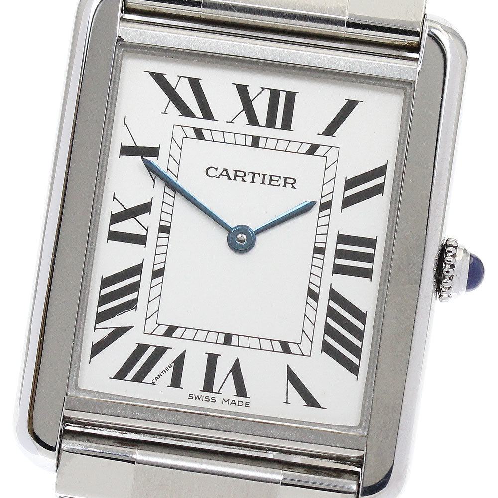 カルティエ CARTIER W5200014 タンクソロ LM クォーツ メンズ 美品 _869247【中古】