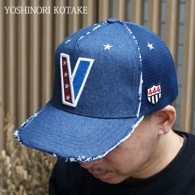 ヨシノリコタケ YOSHINORI KOTAKE V LOGO MESH CAP メッシュキャップ INDIGO 251-001644-017 11,329円