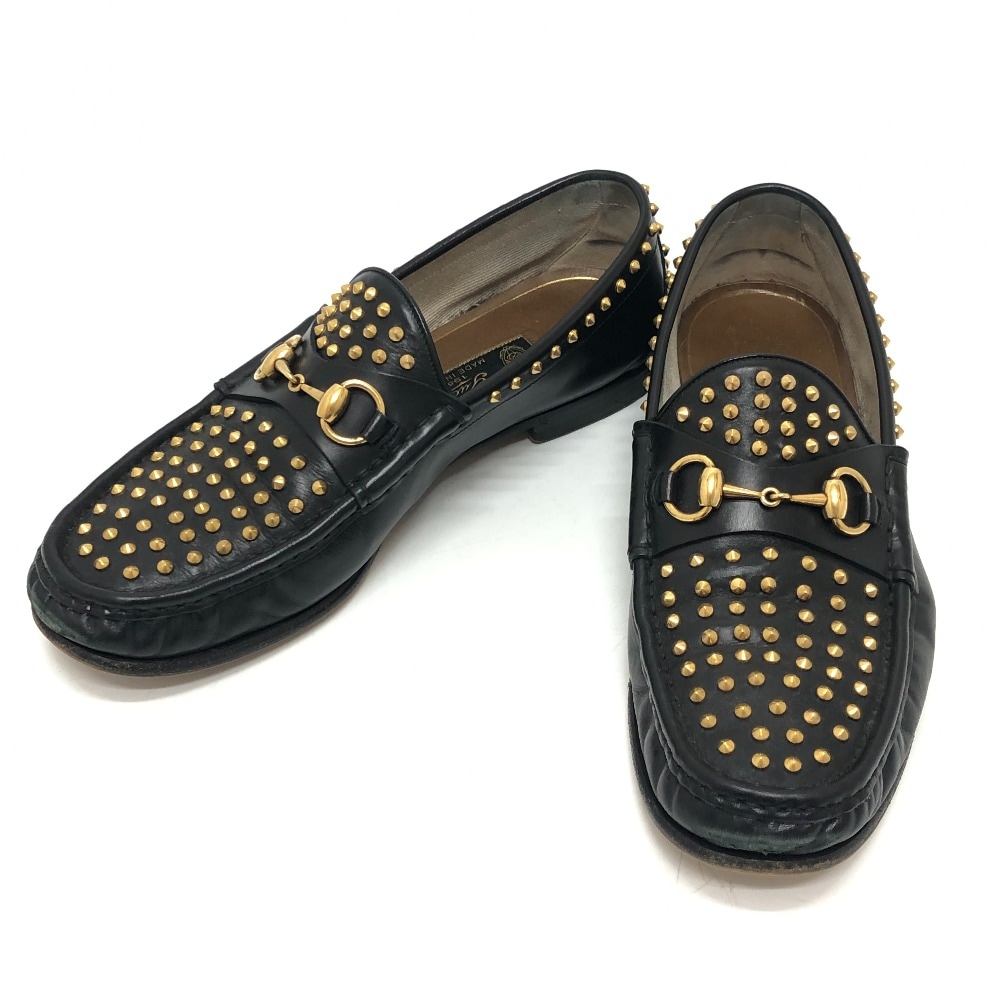 ローファー ホースビット 1953 スパイク 靴 シューズ 革靴 スタッズ レザー ブラック