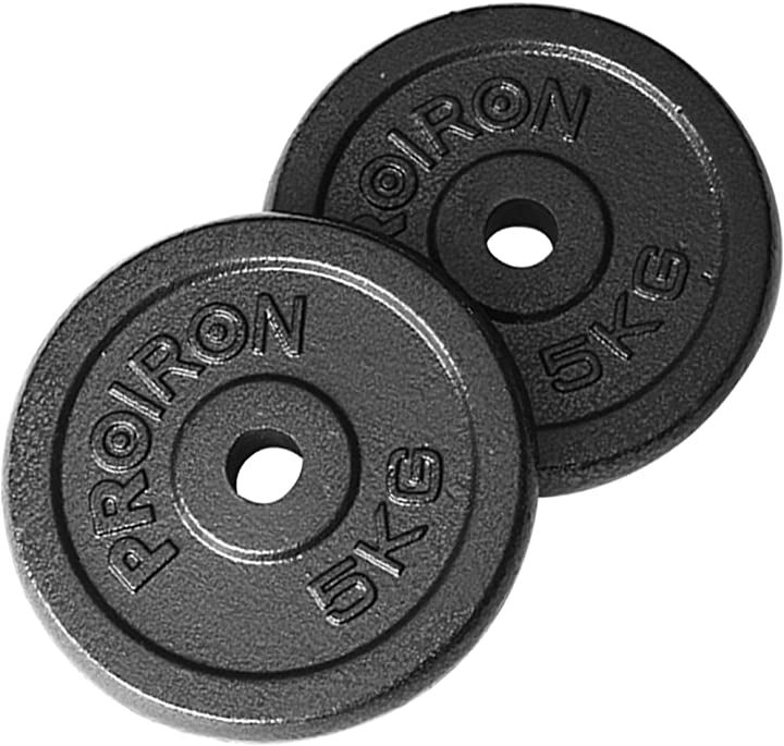 ダンベル プレートダンベルおもり追加 純鋳鉄 5kgx2個 穴径25mm( ダンベル プレート5kgx2個)