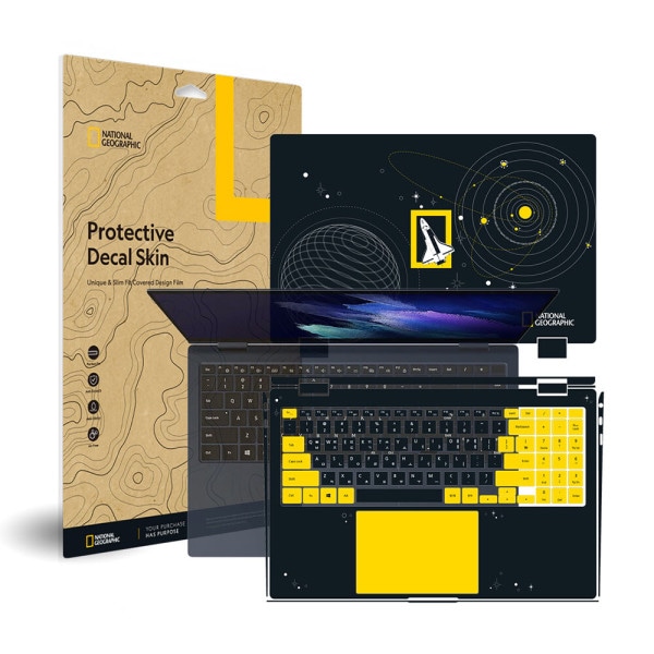 Samsung Galaxy Book 2 プロ360 NT951QED ナショナルジオグラフィック 外部保護フィルム デカールスキン