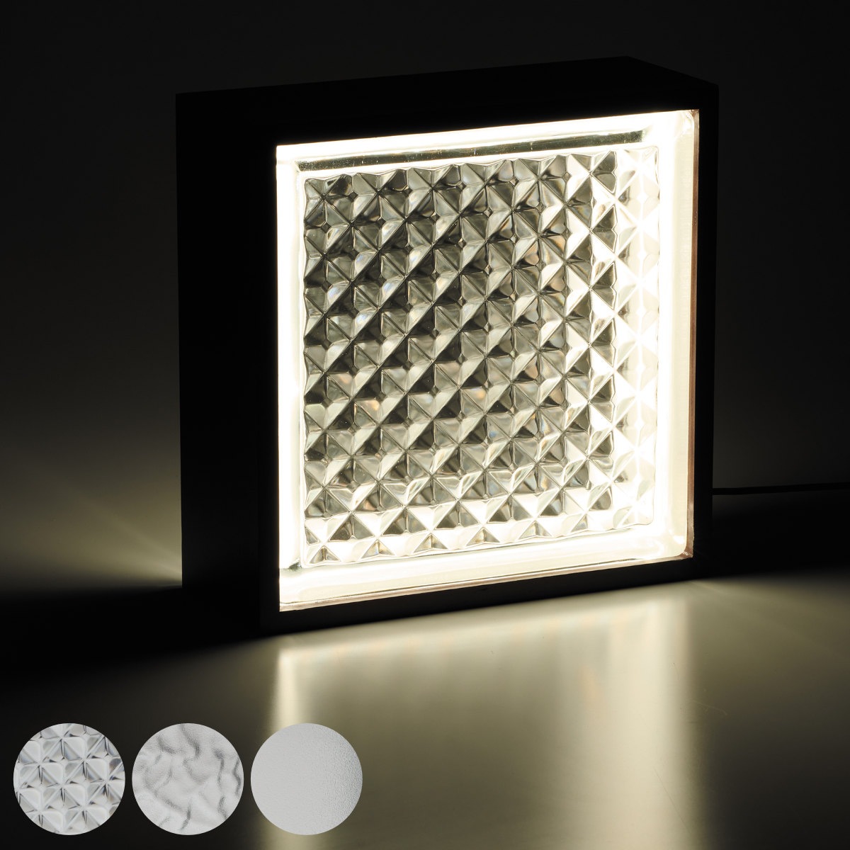 テーブルランプ ガラスブロックライト 調光式 USB電源 ACアダプター付き テーブルライト ライト ランプ led インテリア ガラス 木製フレーム 天然木 間接照明 オブジェ 置き物 5,544円