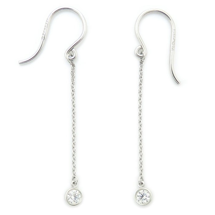 バイザヤードドロップ ピアス ダイヤモンド エルサペレッティ Pt950プラチナ レディース/294262【中古】